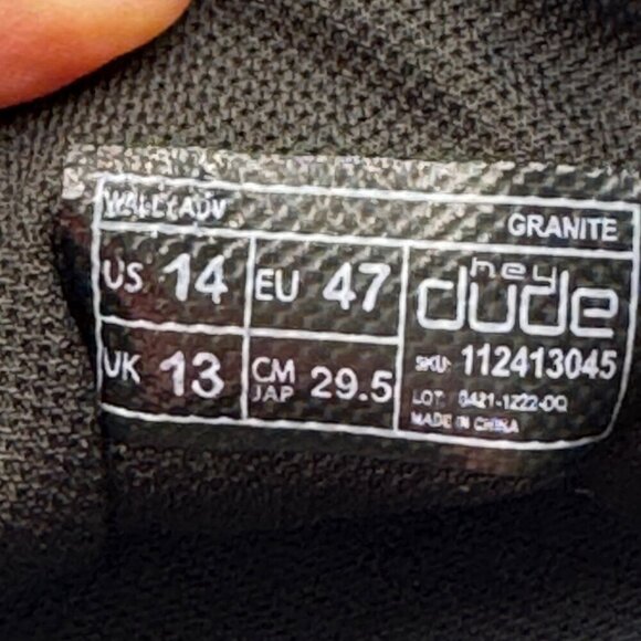 Hey Dude Wally ADV Granite Slip-On Loafers Mens Size 10 Lightweight - Picture 7 of 7